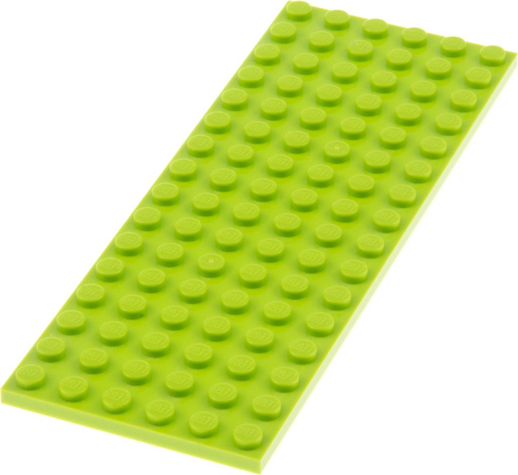 1x Lego Bau Platte 6x16 lime hell grün Basic Grundplatte Produktbild 