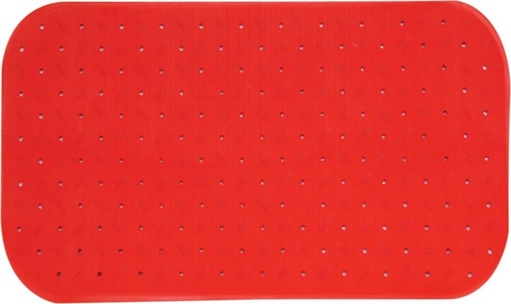 MSV Dusch-/Badeschutzmatte Bad - Gummi - rot - 36 x 65 cm Produktbild 