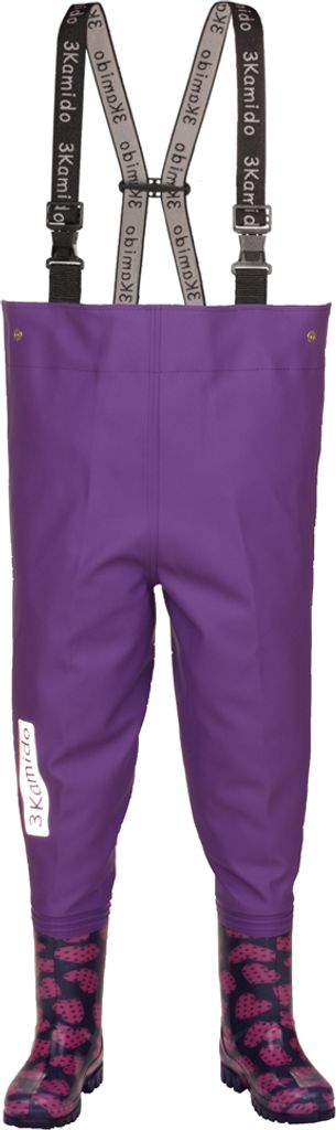 Kinderwathose, Wathose, 3Kamido - Herzen Lila 34/35 Produktbild 