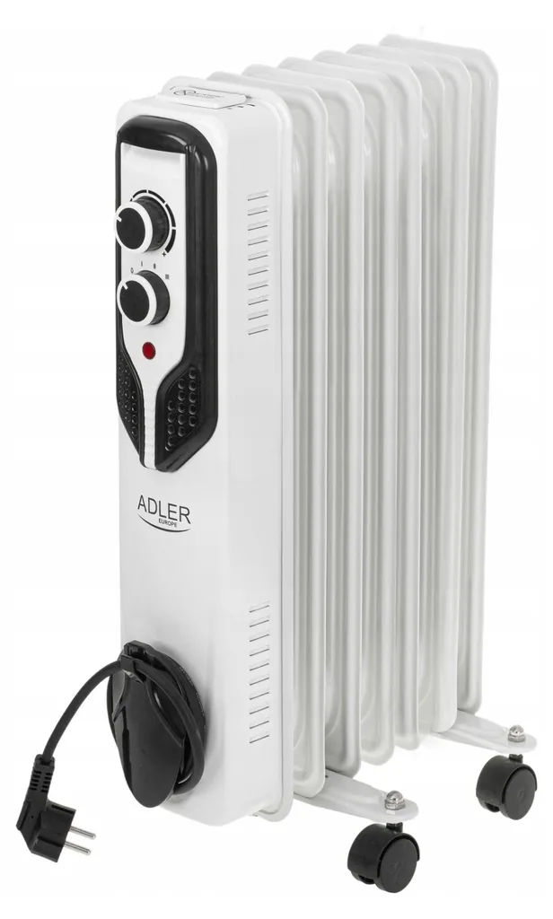 Radiateur bain d'huile Adler AD 7815 blanc 1500W pour chauffage appoint