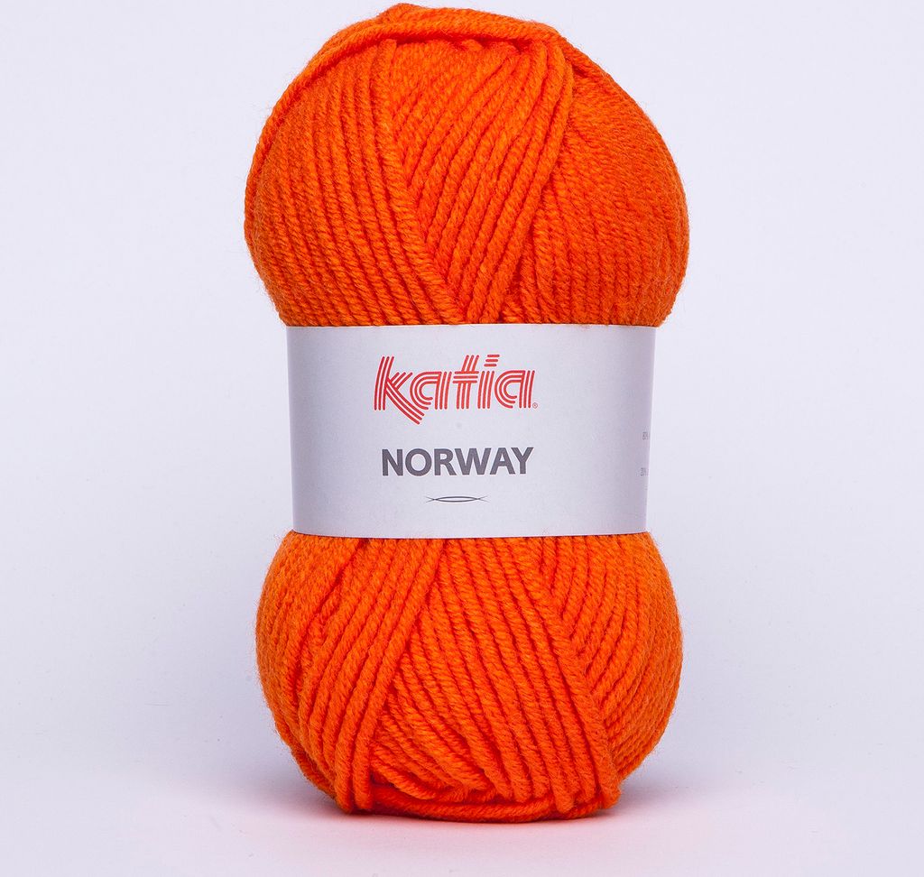 NORWAY von Katia, Polyacryl-/Wollmischgarn in orange (21), ca. 100m/100g