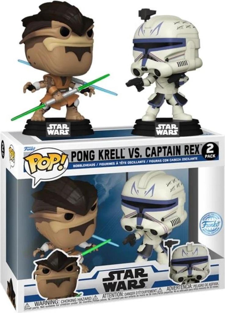 Funko Pop! Star Wars: The Clone Wars - Pong Krell Vs Captain Rex 2-Pack (Exclusive)