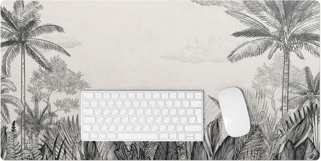 Tropische Illustration – Schreibtischunterlage – Rutschfeste Tischunterlage – Schreibtischmatte für Büro & Zuhause – Schreibunterlage –...