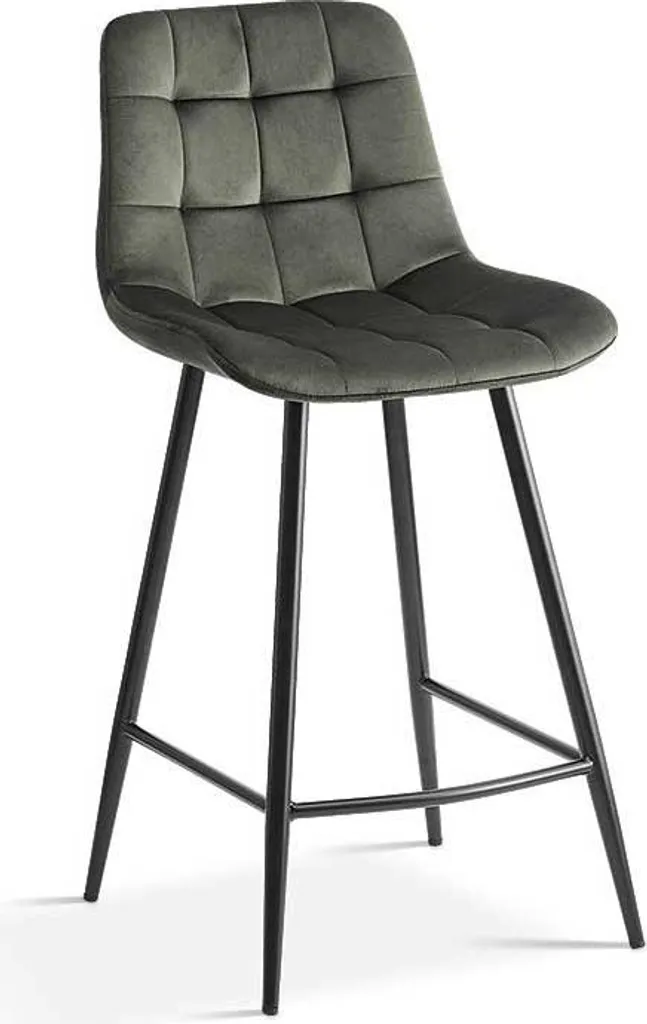 Tabouret de bar Tanja vert : fini les maux de dos avec son siège cosy