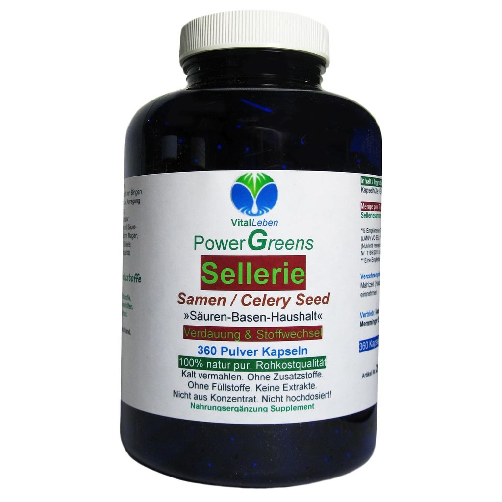 Nasiona selera. Celery Seed 360. Kapsułki z proszkiem z Zdjęcie produktu 