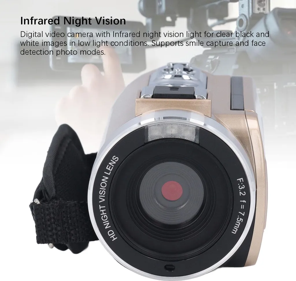 Caméscope Zoom 18x avec Écran 270 Degrés et Stabilisation Image 30 MP