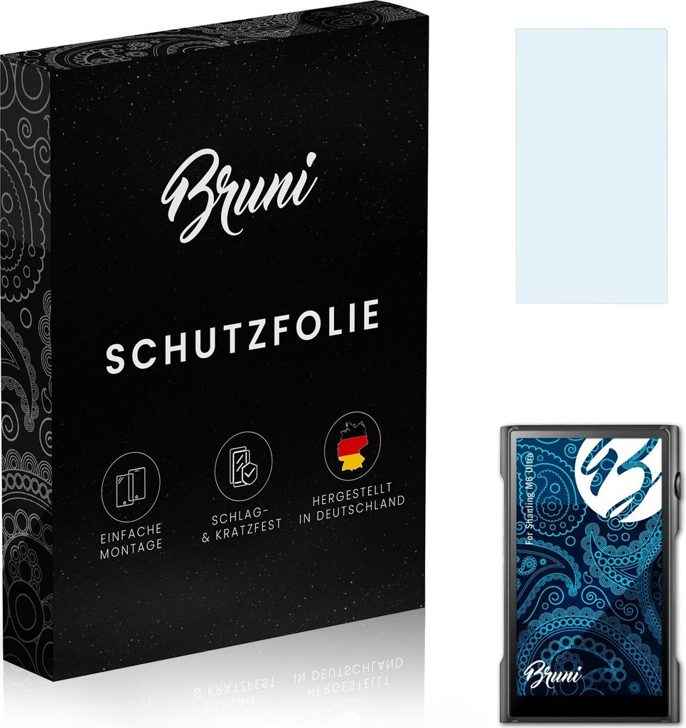 Bruni Basics-Clear 2x Schutzfolie kompatibel mit Shanling M6 Ultra Folie