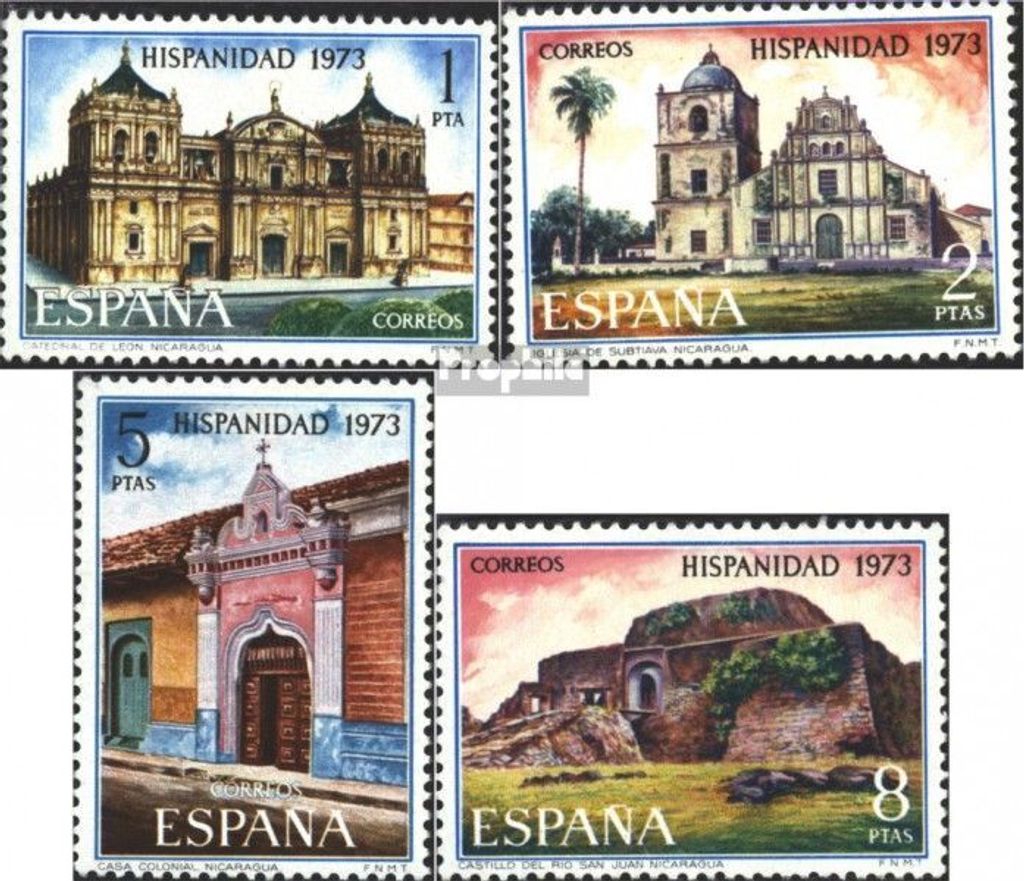 Briefmarken Spanien 1973 Mi 2049-2052 (kompl.Ausg.) postfrisch Nicaragua