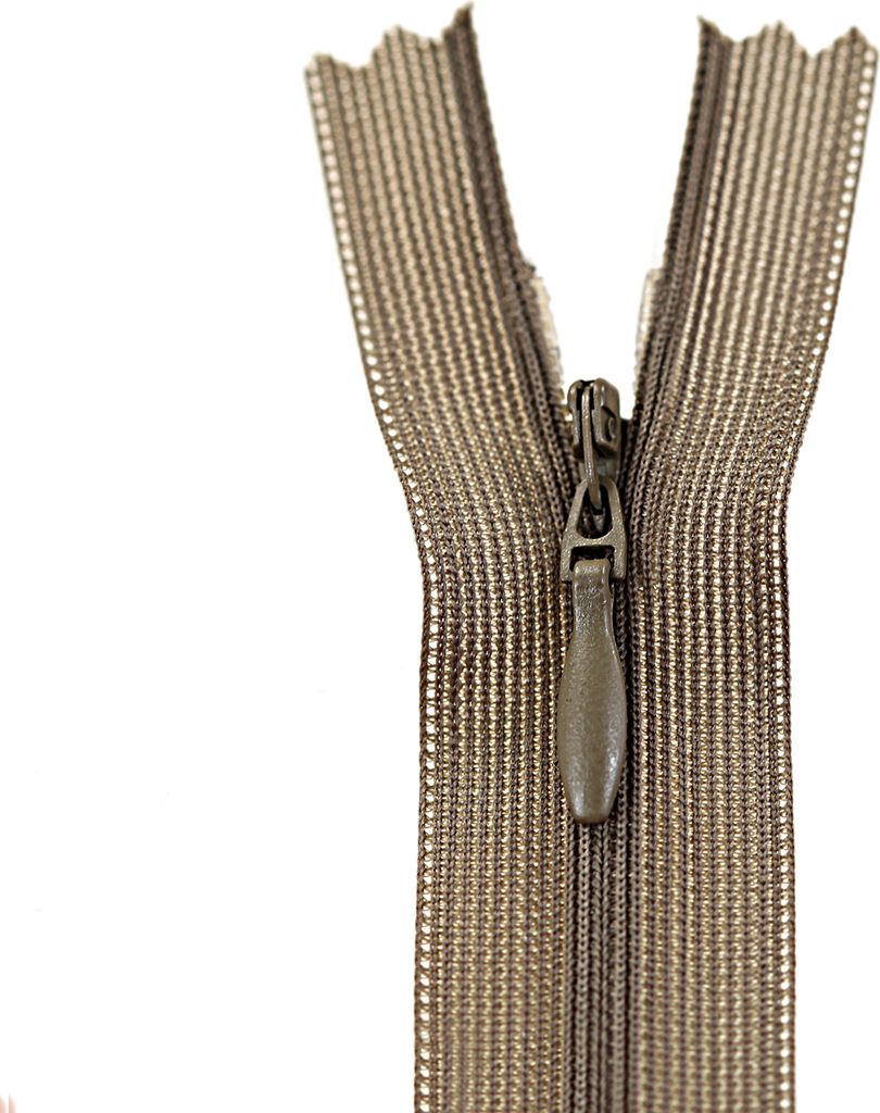 1 Reißverschluss spiral verdeckt 20cm, unteilbar, unsichtbar ,297 grayish olive