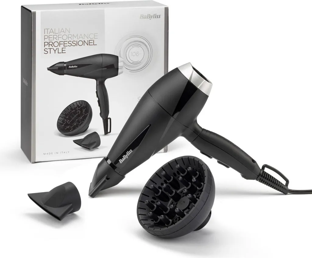 Sèche-Cheveux Professionnel BaByliss 6710DE Noir pour Brushing Rapide