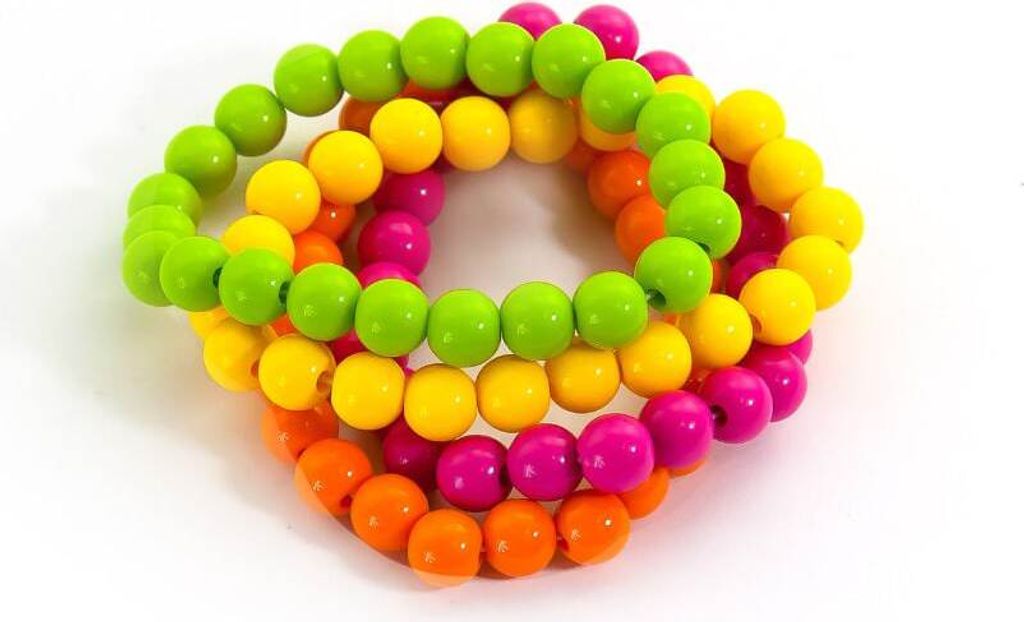 Oblique Unique Arm Perlenkette Fasching Karneval 80er Jahre Produktbild 