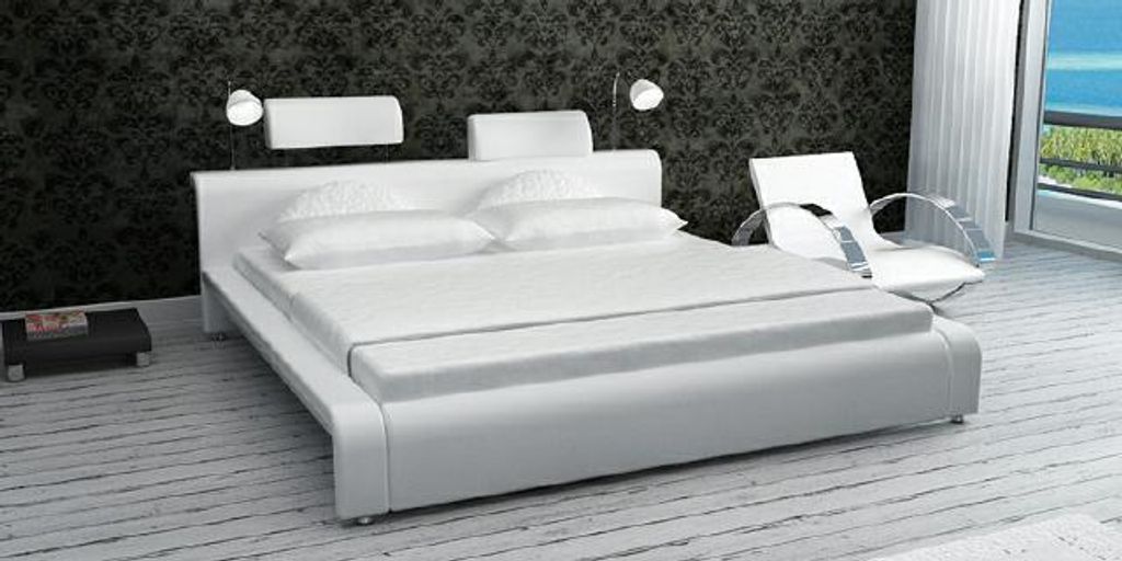 Lederbett Polsterbett 180X200Cm Doppelbett Design Bett Neu