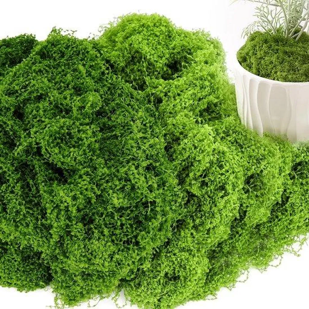 Mousse artificielle décorative bicolore en plastique pour décors