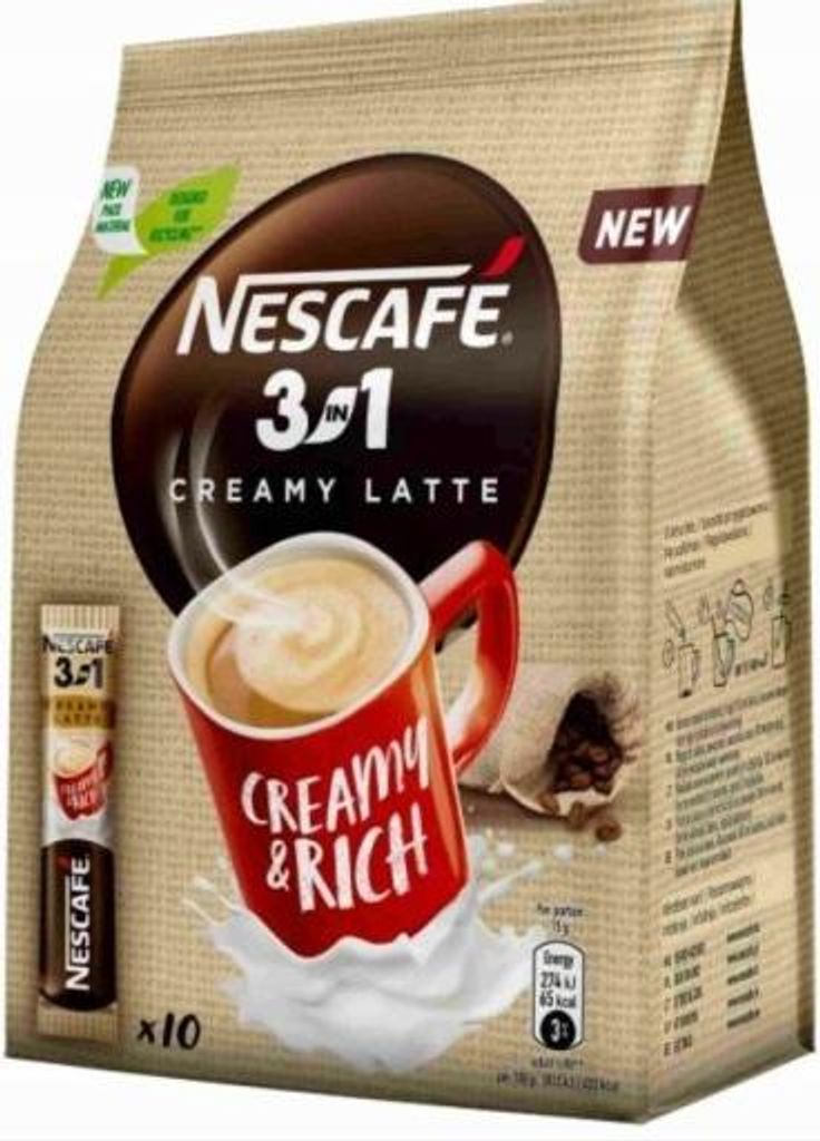 Café soluble Nescafé 3 en 1 Crea Lat délicat 10 x 15 g Image du produit 