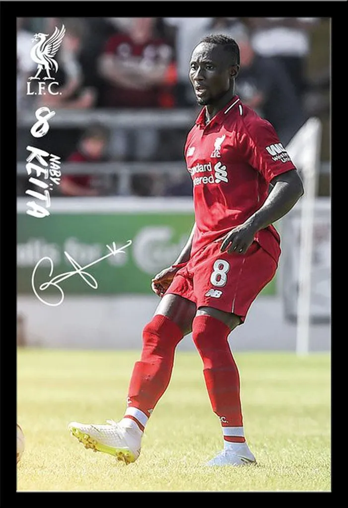Décoration Murale Football Liverpool Keita 18/19 : Poster Géant Encadré