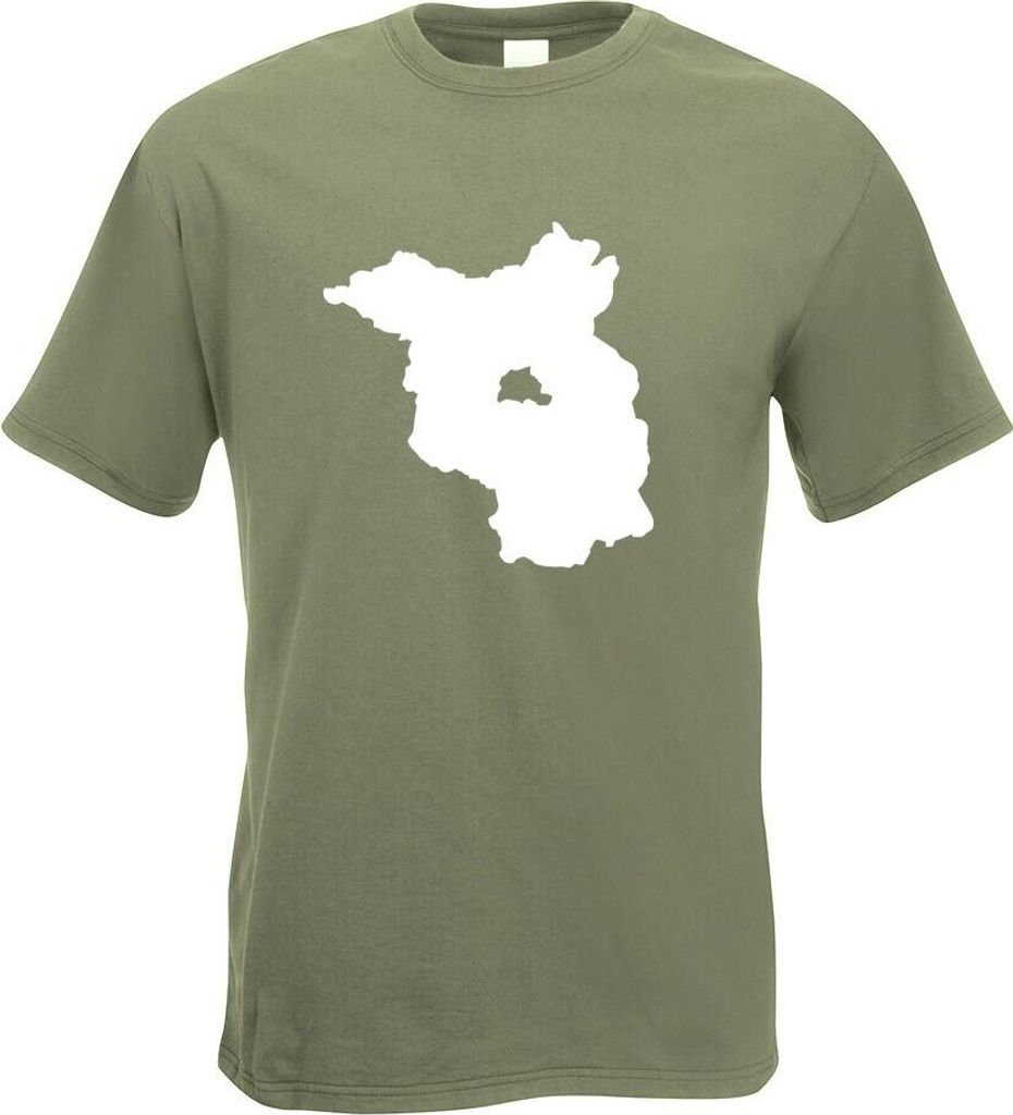 Kiwistar - T-Shirt - Olive - Brandenburg Deutschland Silhouette Motiv Bedruckt Funshirt Design Print - mit Motiv Bedruckt - Funshirt Design - Sport...