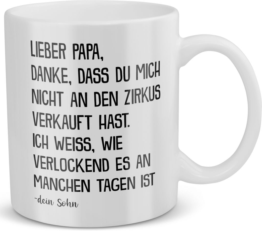 22Feels Papa Geschenk von Sohn Vatertag Vater Tasse Geburtstag Weihnachten Kaffeetasse Männer Herrentag Geschenkidee