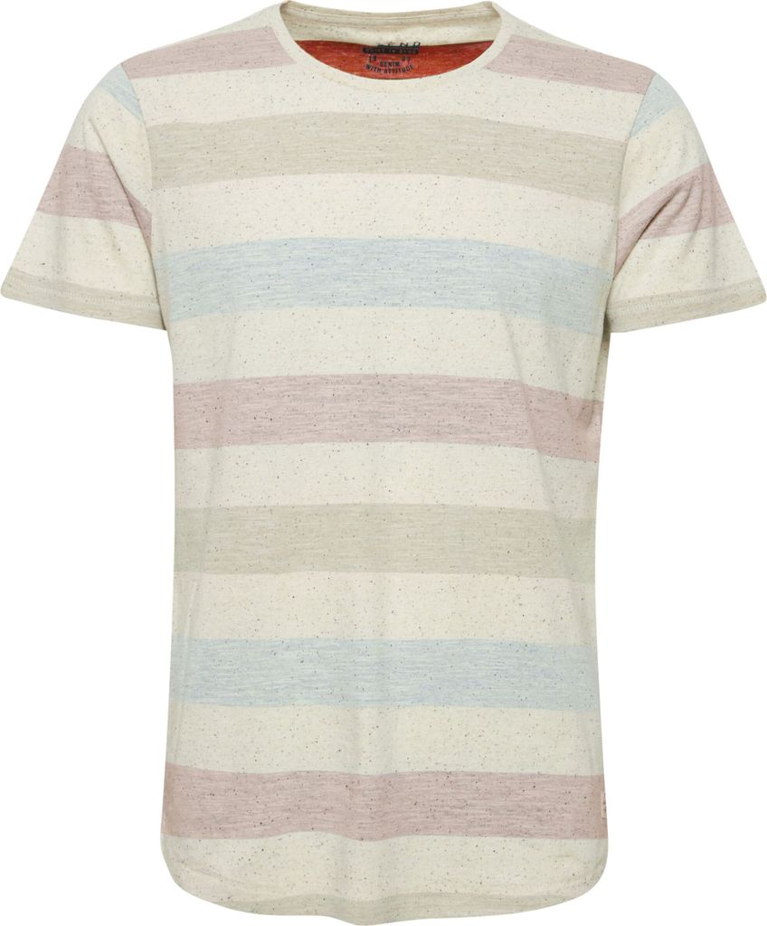BLEND BHEfkin Herren T-Shirt Kurzarm Shirt mit Streifen Rundhals-Ausschnitt Baumwollmischung Regular fit