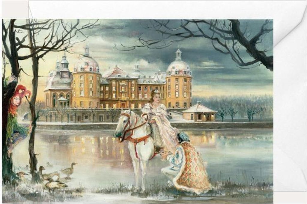 Carte de Noël pliante « Les trois noisettes pour Cendrillon Image du produit 