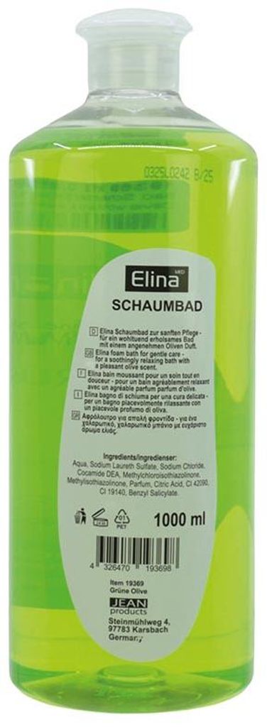 Schaumbad Elina med 1000ml Grüne Olive (1x1000ml)