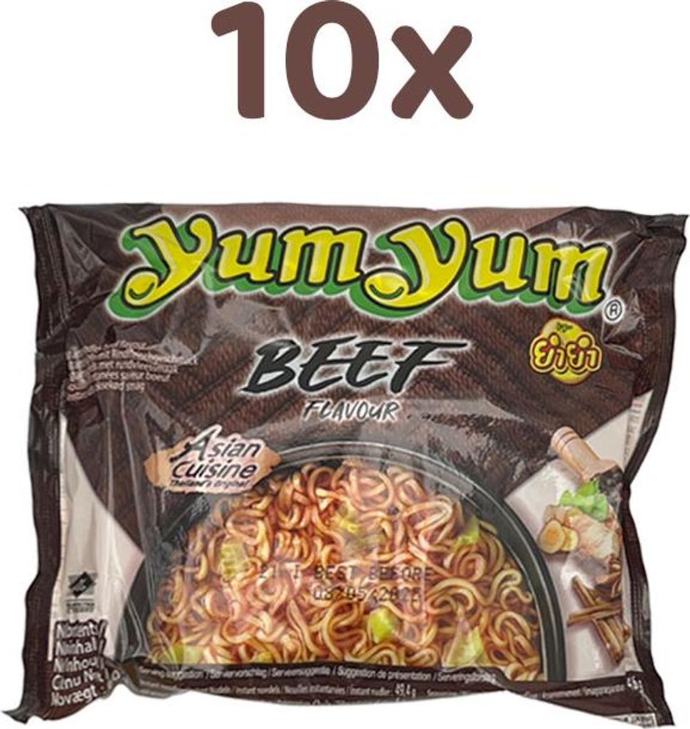 YumYum - Instatnudeln BEEF Flavour -  Rindgeschmack, 10x Produktbild 