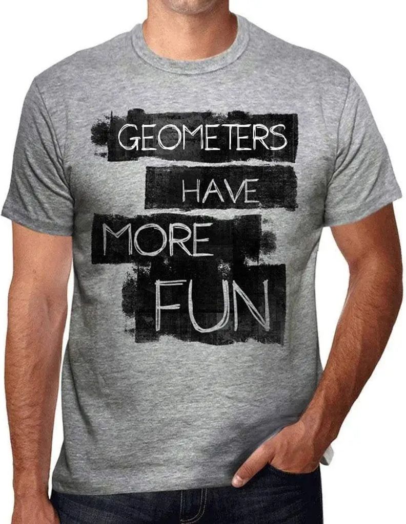 Herren Grafik T-Shirt Geometer haben mehr Spaß – Geometers Have More Fun – Öko-Verantwortlich Vintage Jahrgang Kurzarm Lustige Druck Geburtstag