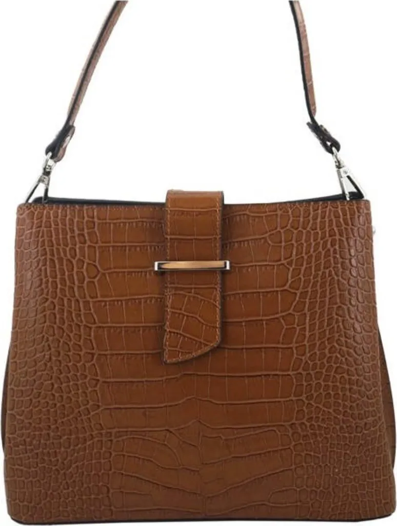 Barberini's Sacs 75221256373 - Sac à Main en Cuir Italien Noir Élégant