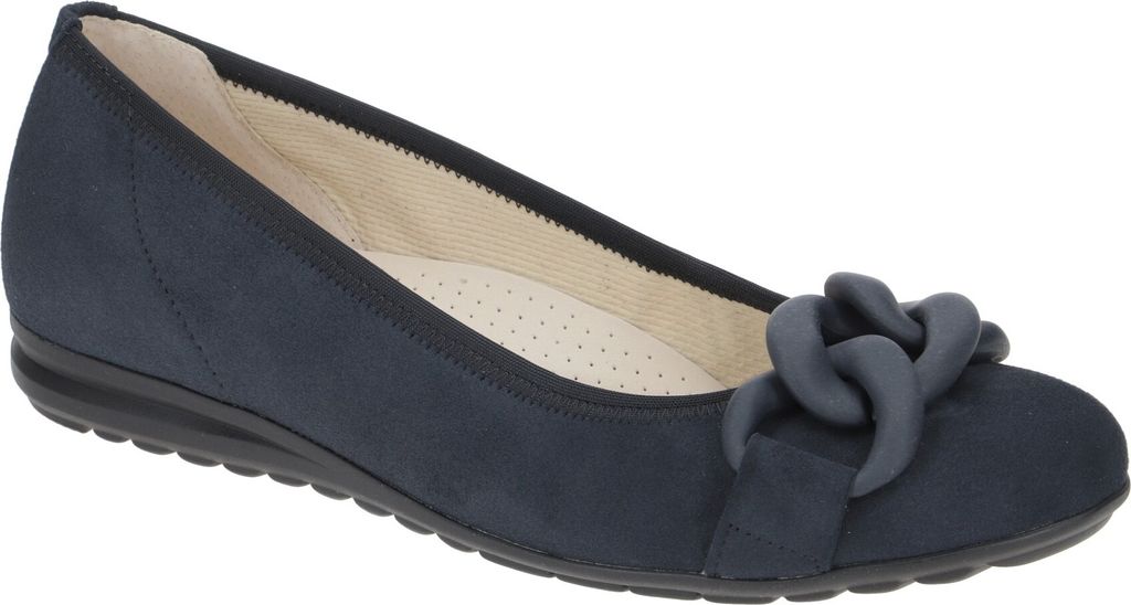 Gabor FLORENZ Ballerinas - Damen Halbschuhe - Slipper blau Freizeit NEU