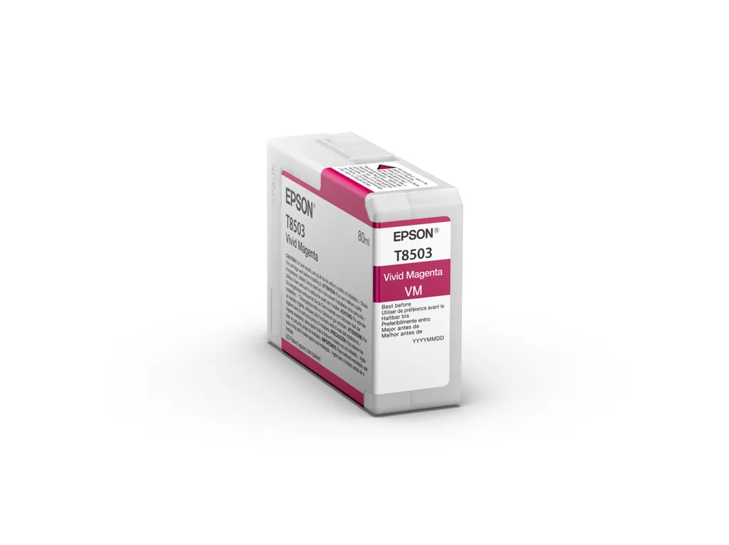 Recharge Epson T850 Magenta T8503 de 80 ml pour des photos durables P800