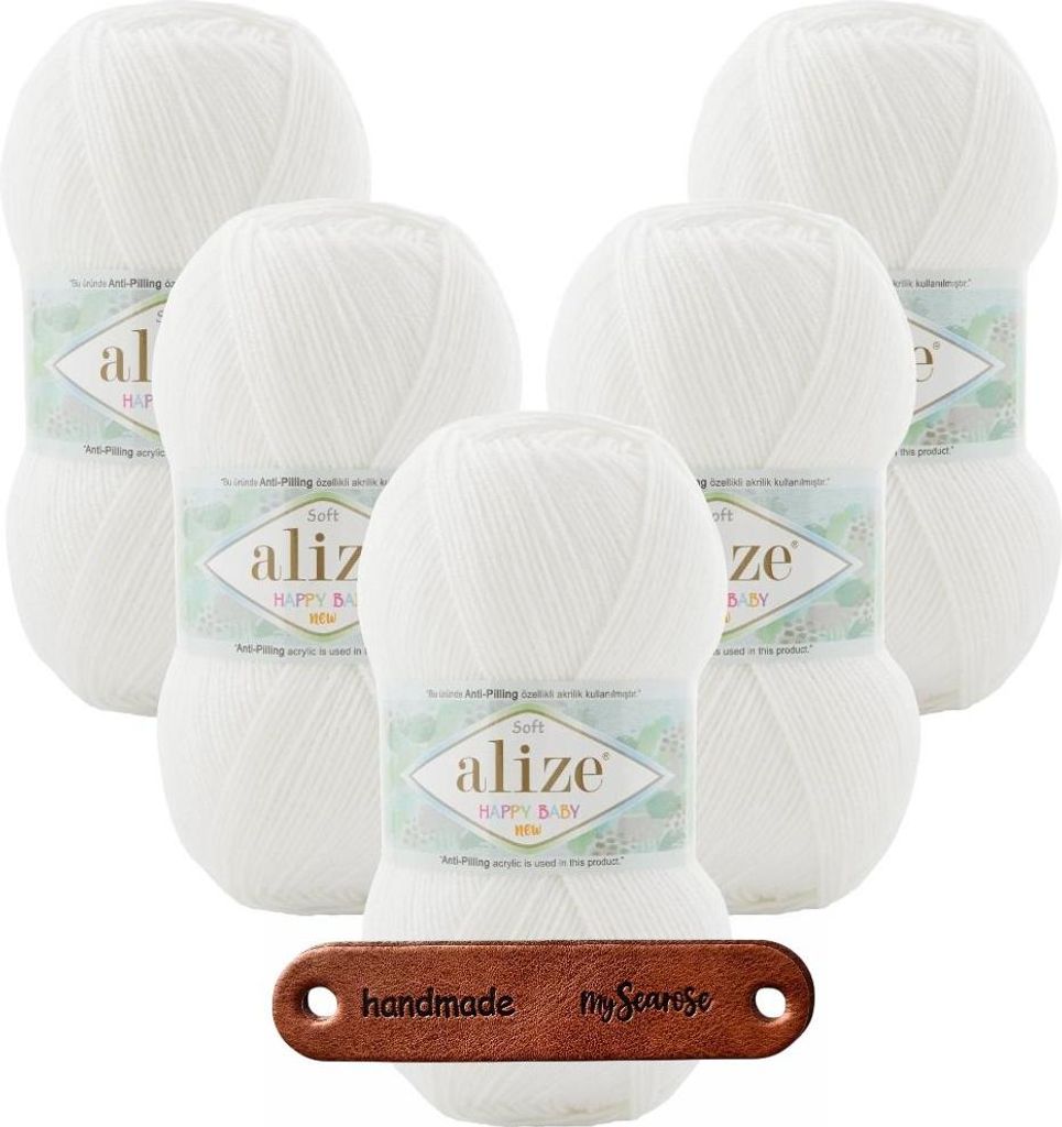 5 x ALIZE HAPPY BABY NEW 55 MIT LABEL