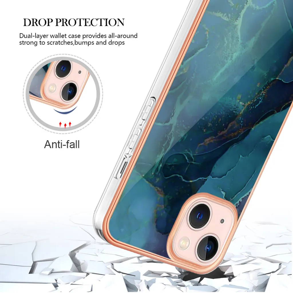 Cover iPhone 14 Plus a Prova di Bambino | Verde Fantasia Antiurto - 4