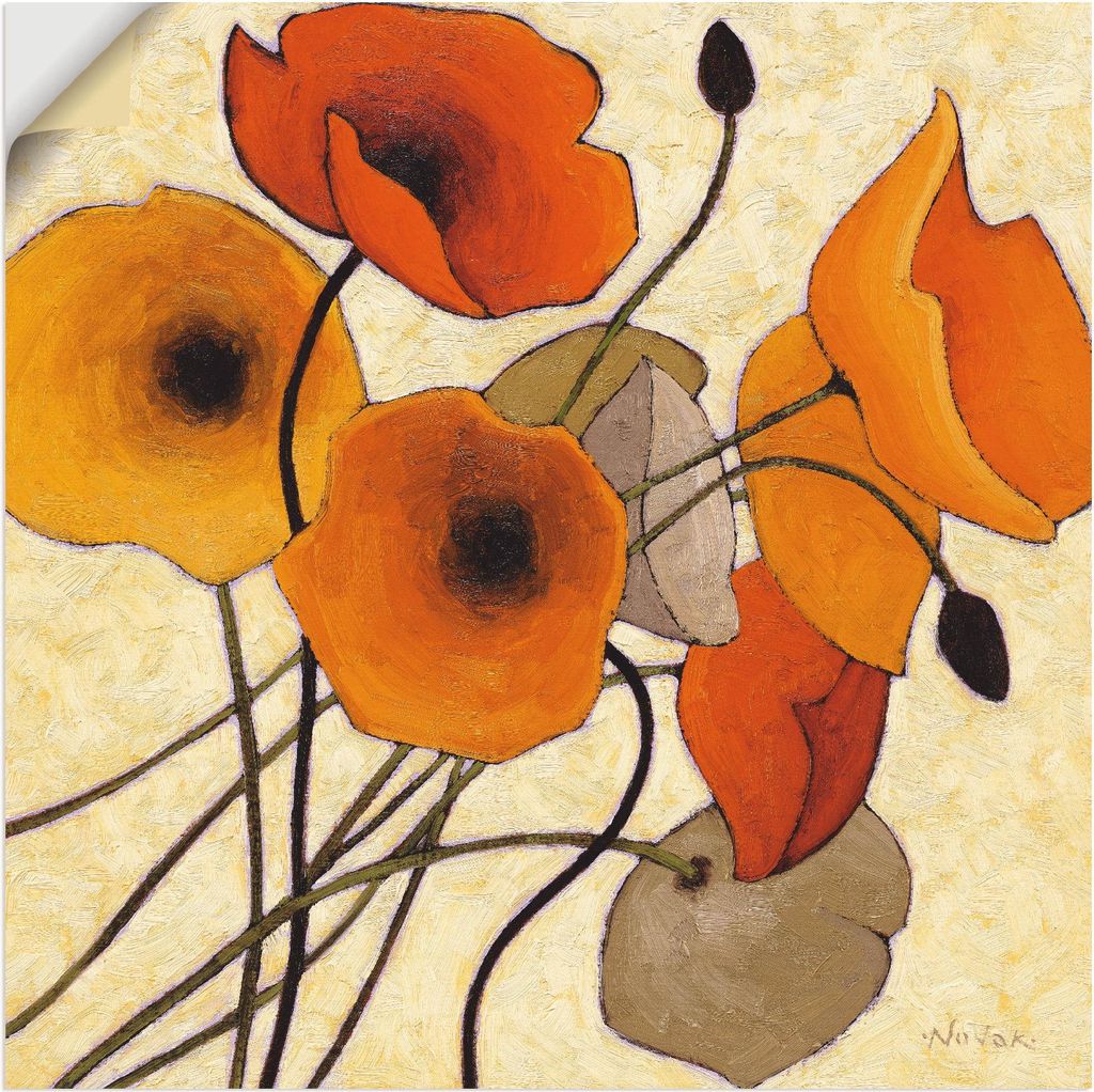 ARTland Wandbild, selbstklebend Kürbismohn II Größe: 30x30 cm
