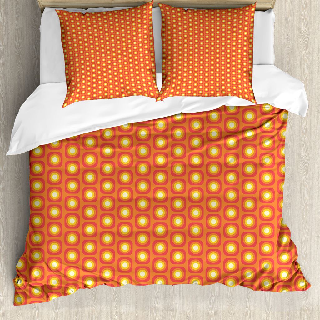 ABAKUHAUS Beschwingt Bettbezug Set für Einzelbetten, Bunte Squarcles, Milbensicher Allergiker geeignet mit Kissenbezug, 200 cm x 200 cm - 80 x 80 ...