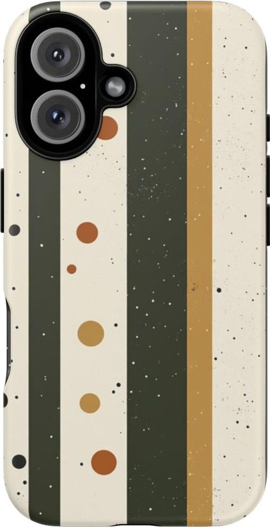 Retro-Streifen und Punkte – Hülle Kompatibel mit iPhone 16