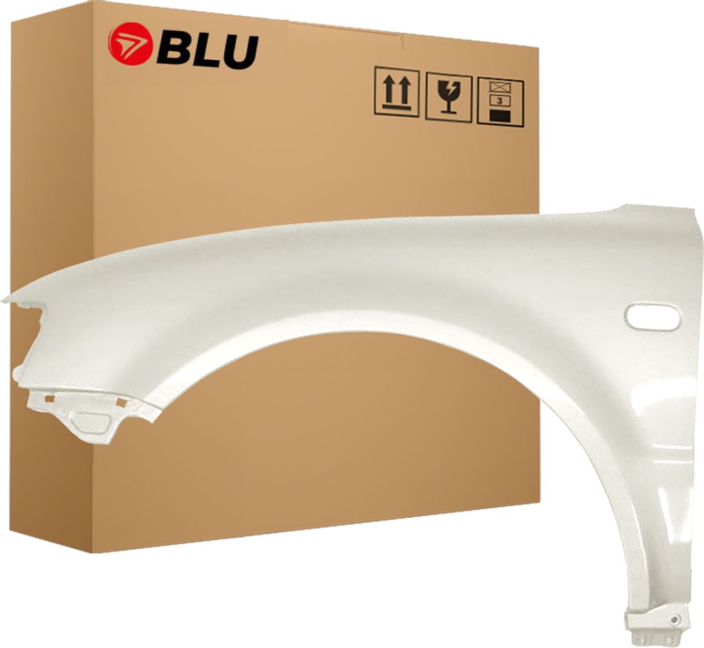 BLU Kotflügel Passend für VW Volkswagen Passat B5 LB9A Links Weiss CandyWeiss | 1996-2000 | Vorderseite Vorne | Lackiert | Einbaufertig
