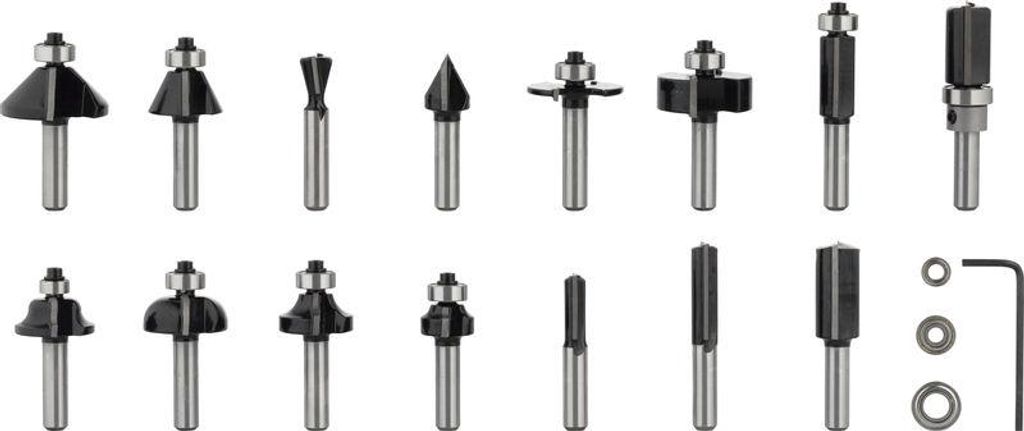PRO FräserSet, gemischt, Schaft 8 mm, 15-tlg Produktbild 