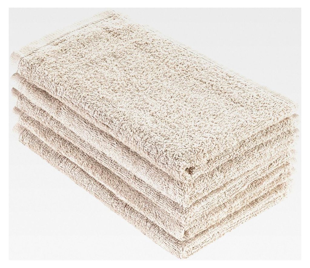 Handtuchset - weich und saugfähig, 100% Baumwolle, 100 (5 Gästehandtücher 30x50 cm, Beige)