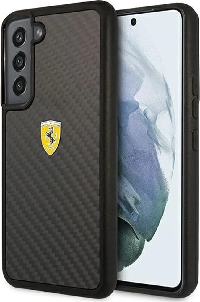 Custodia Ferrari Samsung S22+ FEHCS22MFCAK Carbonio Nero S906