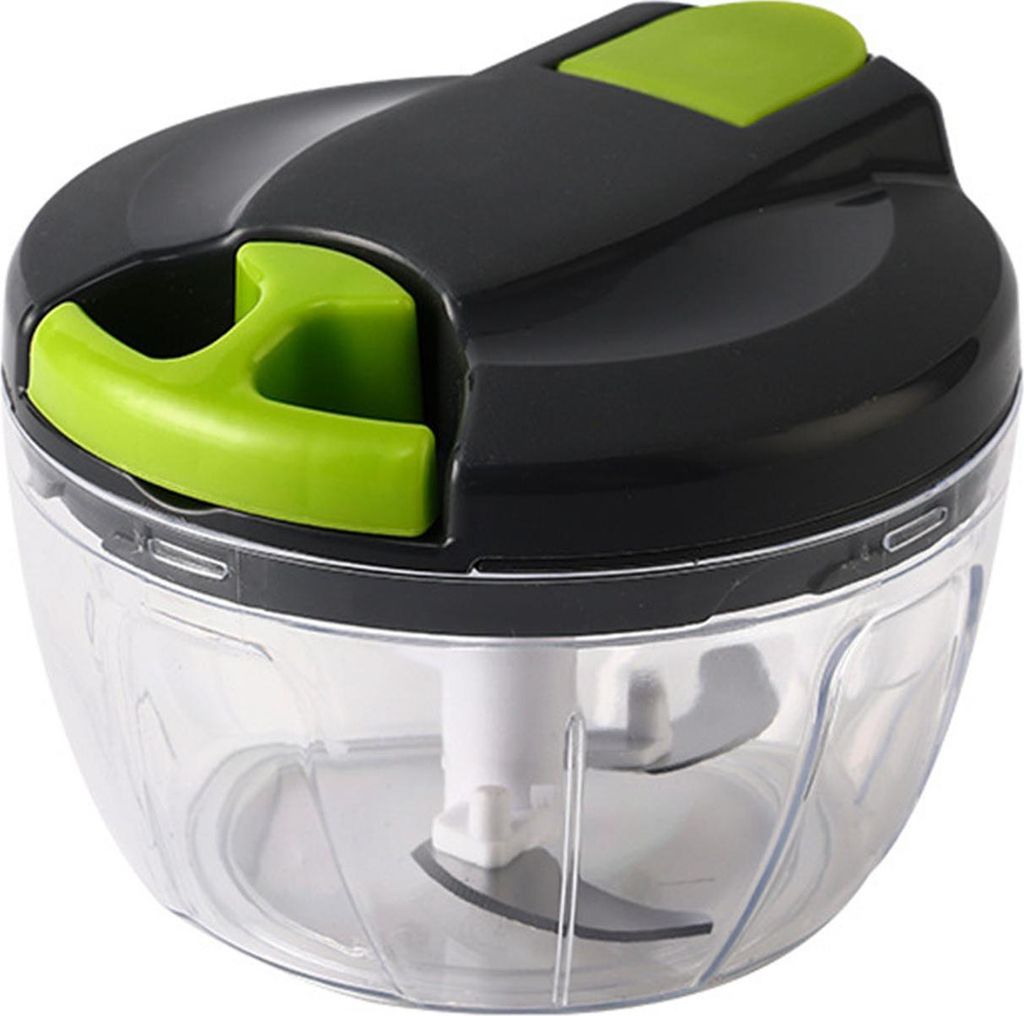 Manueller Fleischwolf, Gemüseschneider, tragbar, mit Handzugschnur, Knoblauchwolf, Zwiebelschneider, Küchenmaschine für Gemüse, Obst und Nüsse