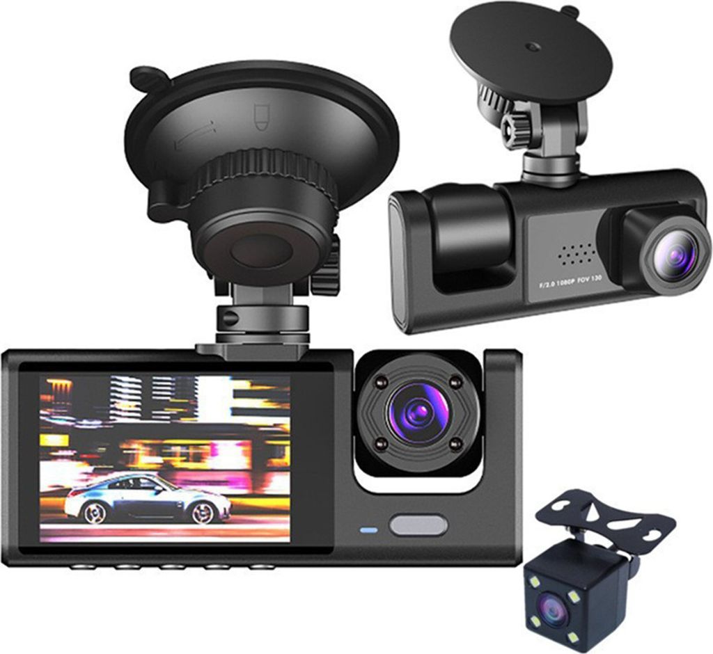 3-Kamera 1080P Fahrrekorder Auto mit 170° Produktbild 
