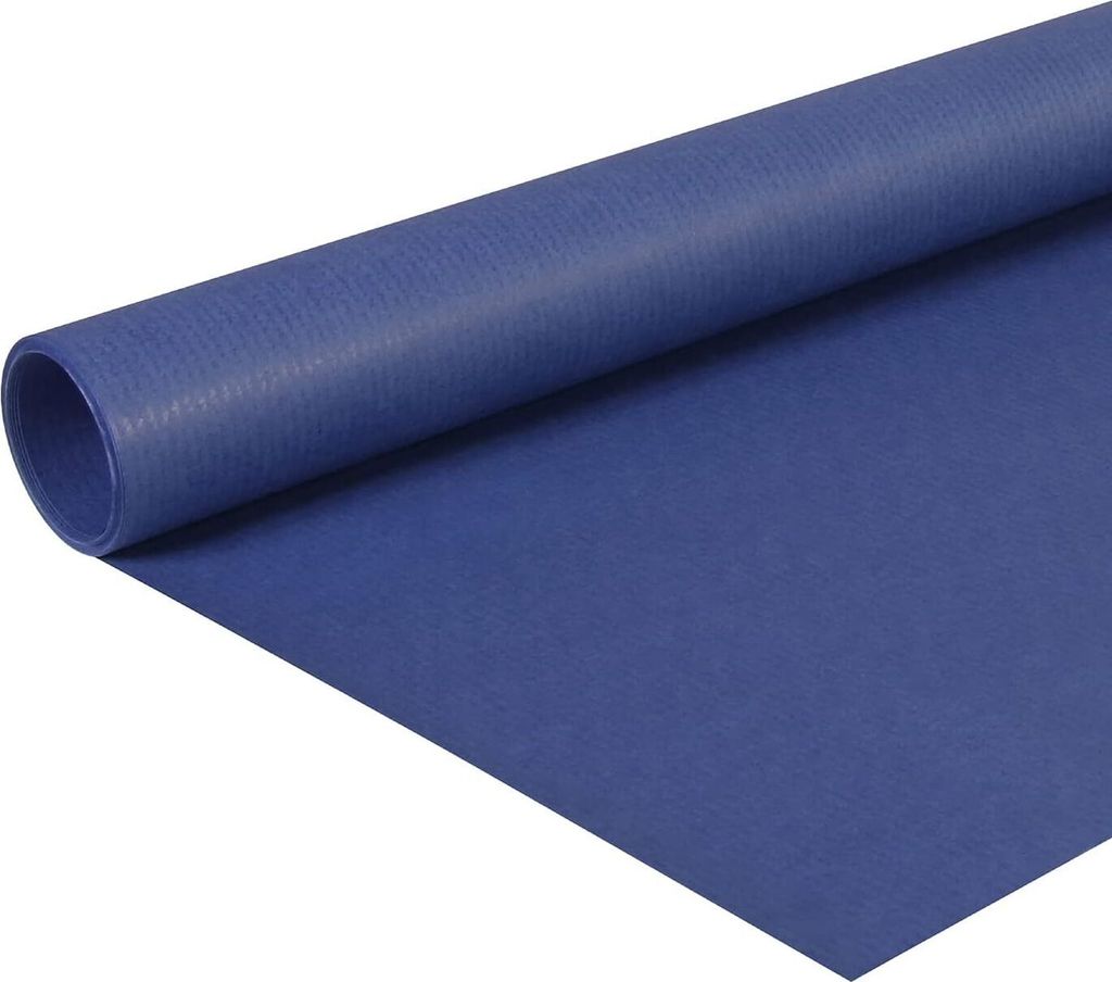 Clairefontaine Geschenkpapier "Kraft" dunkelblau auf Rolle Produktbild 