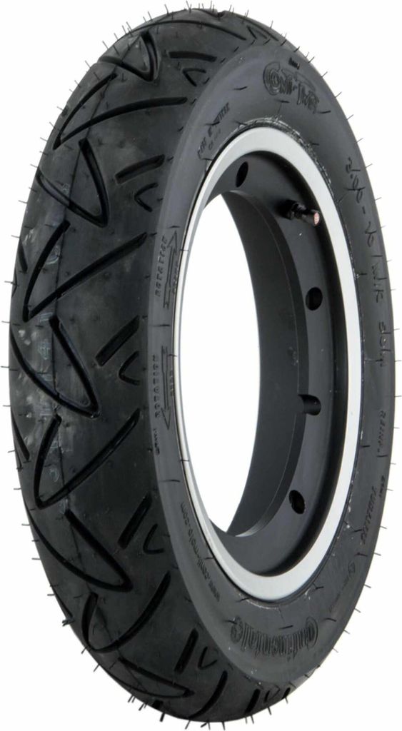 CONTINENTAL ContiTwist Reifen 10 tubeless matt schwarz glänzende Kante KBA 51612 genehmigt