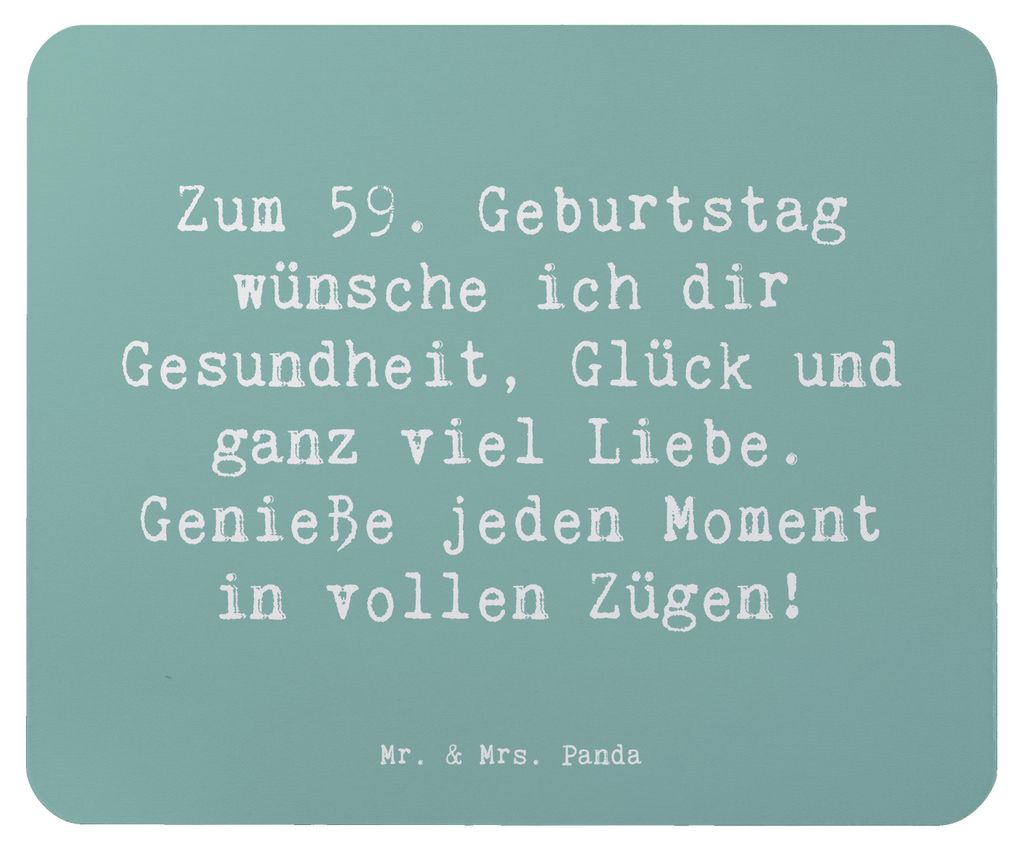 Mr. & Mrs. Panda Mauspad Spruch 59. Geburtstag - Produktbild 