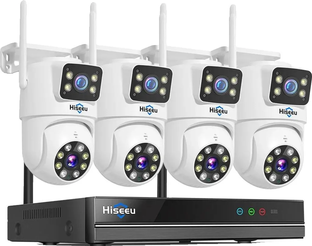 Kit Vidéosurveillance IP 6MP NVR 16 Voies avec 4 Caméras Extérieures 1T