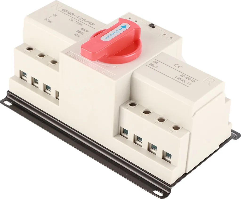 Interrupteur automatique Dual Power 125A 4P avec indicateur de tension