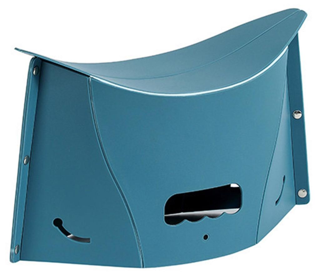 Klapphocker mit ergonomischem Design, Grifflöchern, tragbarer Sitz mit Knieentlastung, ideal für Reisen, Camping, Angeln und Gartenarbeit