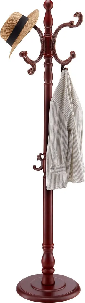 Rangement manteaux et sacs pour entrée - Porte-manteau bois 176 cm