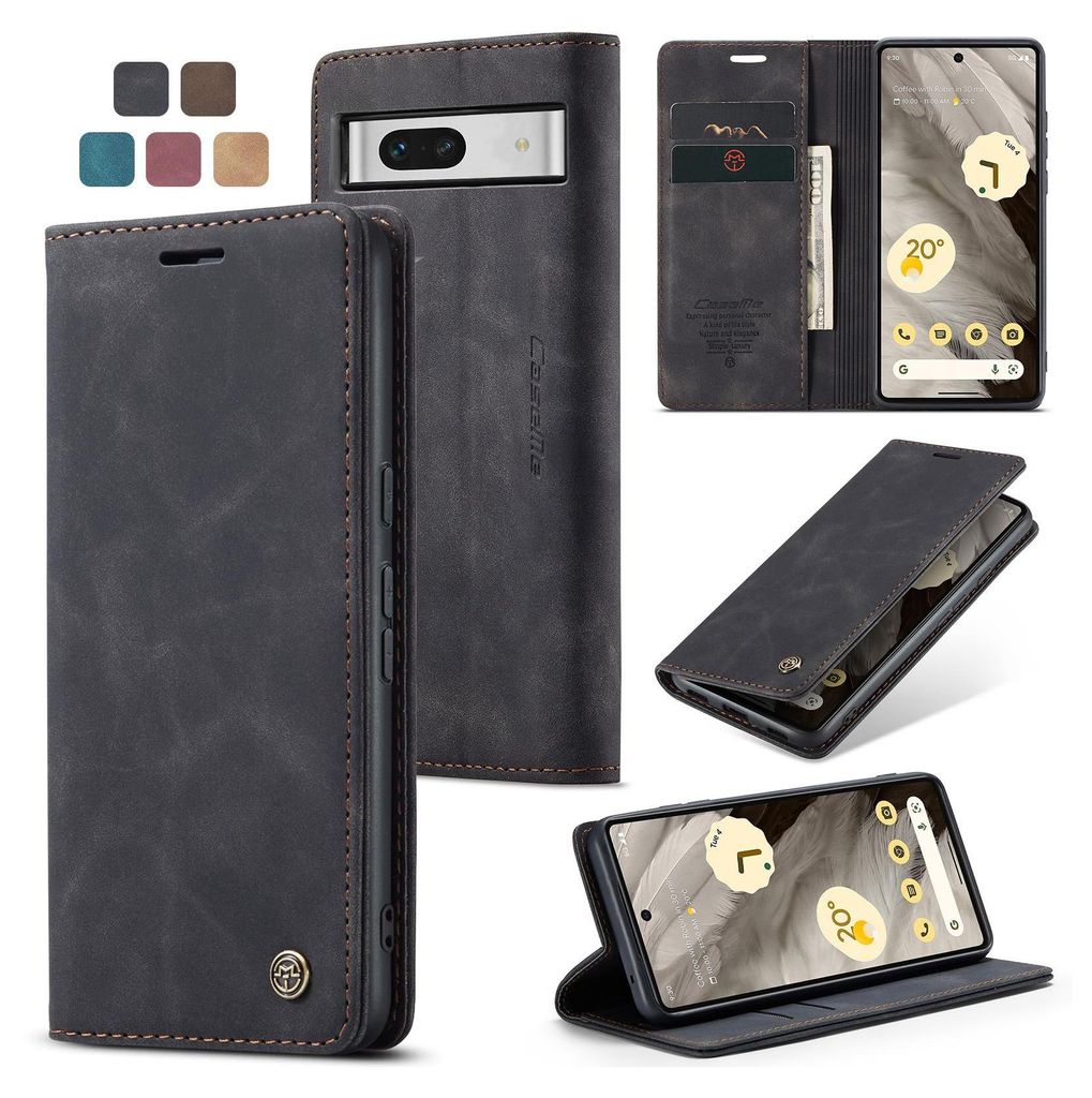 Caseme Handyhülle Leder Hülle Klapphülle Tasche Etui für Produktbild 