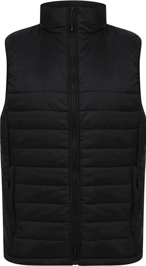 Henbury - Weste Wattiert für Herren/Damen Uni RW9368 (XXS) (Schwarz)