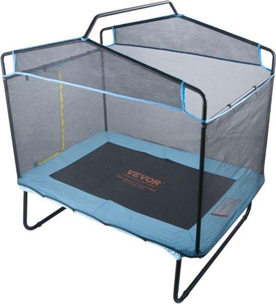 Trampolino rettangolare con rete di sicurezza, acciaio Immagine del prodotto 